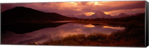 Framed Teton Range, Mountains, Grand Teton National Park, Wyoming, USA Print