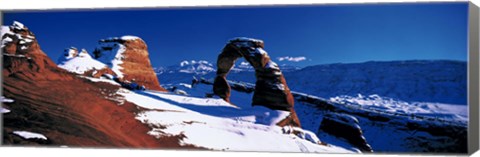 Framed USA, Utah, Delicate Arch, winter Print