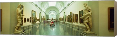 Framed Interior Of Prado Museum, Madrid, Spain Print