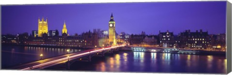 Framed England, London, Parliament, Big Ben Print