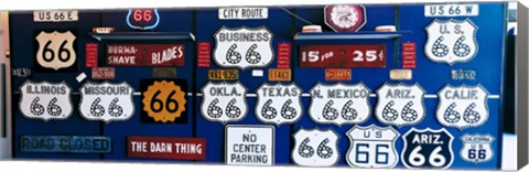 Framed Route 66 Sign Collection Print