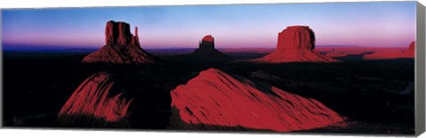 Framed Sunset At Monument Valley Tribal Park, Utah, USA Print
