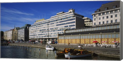 Framed Buildings at the waterfront, Palace Hotel, Helsinki, Finland Print