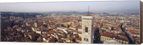 Framed Aerial view of a city, Florence, Tuscany, Italy Print