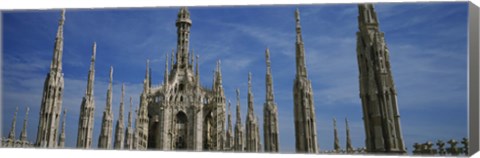 Framed Facade of a cathedral, Piazza Del Duomo, Milan, Italy Print