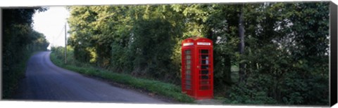 Framed Phone Booth, Worcestershire, England, United Kingdom Print