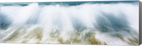 Framed Surf Fountains Big Makena Beach Maui HI Print