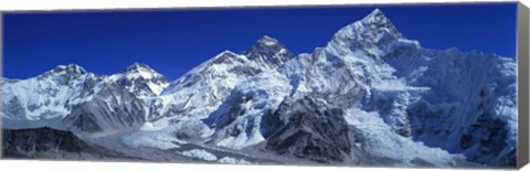 Framed Himalaya Mountains (Mt Everest), Nepal Print