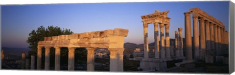 Framed Turkey, Pergamum, temple ruins Print