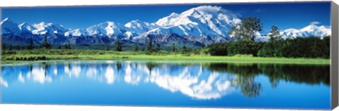 Framed Lake in Denali National Park AK Print