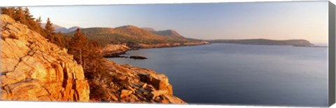 Framed High angle view of a coastline, Mount Desert Island, Acadia National Park, Maine, USA Print