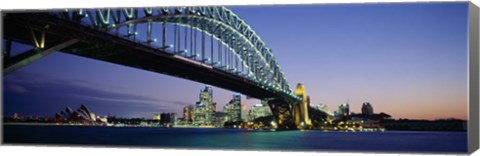 Framed Low angle view of a bridge, Sydney Harbor Bridge, Sydney, New South Wales, Australia Print