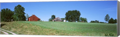 Framed Barn in a field, Missouri, USA Print