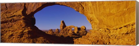 Framed Blue Sky through Stone Arch, Arches National Park, Utah Print