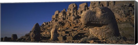 Framed Rocks on a cliff, Mount Nemrut, Nemrud Dagh, Cappadocia, Antolia, Turkey Print