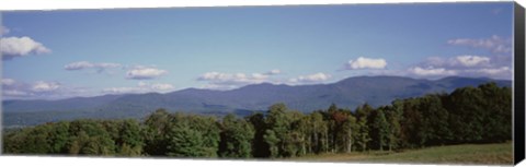 Framed High angle view of a mountain range, Green Mountains, Stowe, Vermont, New England, USA Print