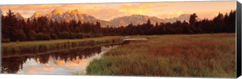 Framed Sunrise Grand Teton National Park, Wyoming, USA Print