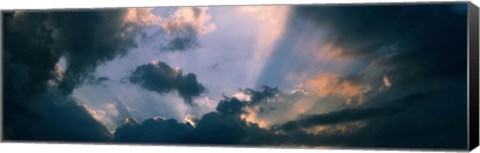 Framed Clouds With God Rays Print