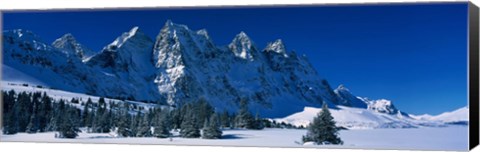 Framed Ramparts Tonquin Valley Jasper National Park Alberta Canada Print