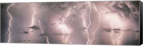 Framed Thunderstorm with Lightning Print