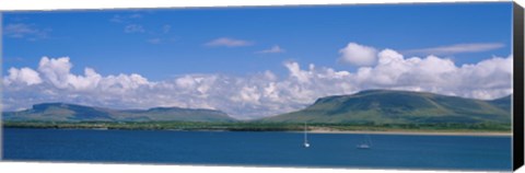 Framed High angle view of a sailboat, Donegal Bay, Republic of Ireland Print