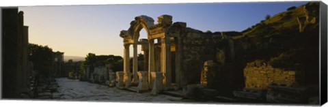 Framed Facade of a temple, Hadrian Temple, Ephesus, Turkey Print