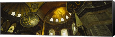 Framed Low angle view of a ceiling, Aya Sophia, Istanbul, Turkey Print