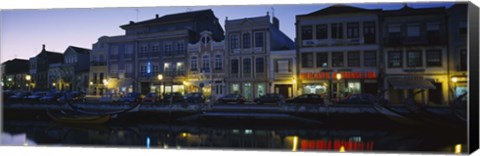 Framed Buildings at the waterfront, Costa De Prata, Aveiro, Portugal Print