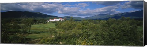 Framed Hotel in the forest, Mount Washington Hotel, Bretton Woods, New Hampshire, USA Print