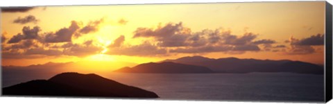 Framed Sunset Virgin Gorda British Virgin Islands Print