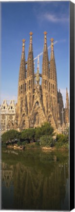 Framed Low Angle View Of A Cathedral, Sagrada Familia, Barcelona, Spain Print