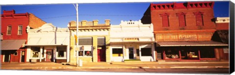 Framed Store Fronts, Main Street, Chatsworth, Illinois Print