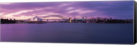 Framed Sydney Opera House, Sydney Harbor Bridge, Sydney, Australia Print