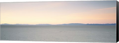 Framed Desert at sunrise, Black Rock Desert, Gerlach, Nevada, USA Print