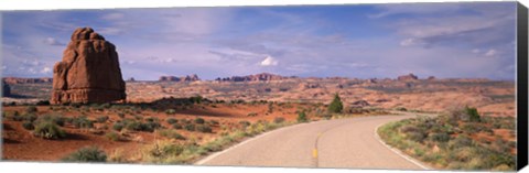 Framed Road Courthouse Towers Arches National Park Moab UT USA Print