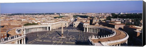 Framed High angle view of a town, St. Peter&#39;s Square, Vatican City, Rome, Italy Print