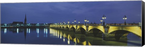 Framed Pierre Bridge Bordeaux France Print