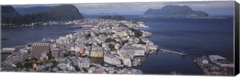 Framed Cityscape Alesund Norway Print