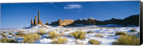 Framed Rock formations on a landscape, Monument Valley, Utah, USA Print