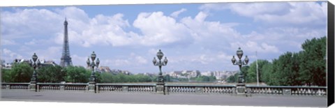 Framed Cloud Over The Eiffel Tower, Pont Alexandre III, Paris, France Print