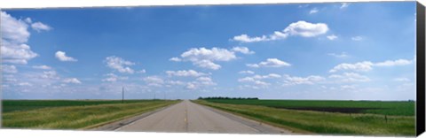 Framed Prairie Highway, De Smet, South Dakota, USA Print