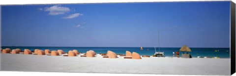 Framed Beach Scene, Miami, Florida, USA Print