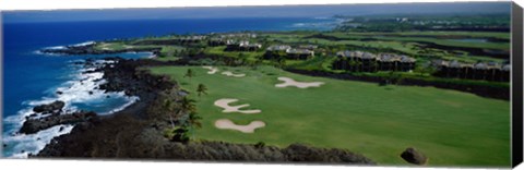 Framed Aerial Francis H Li Brown Golf Course, Hawaii, USA Print