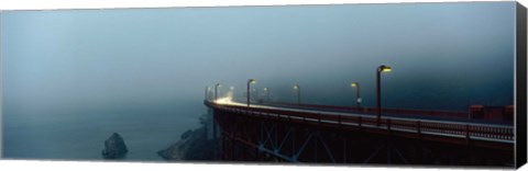 Framed Highway In Fog, San Francisco, California, USA Print