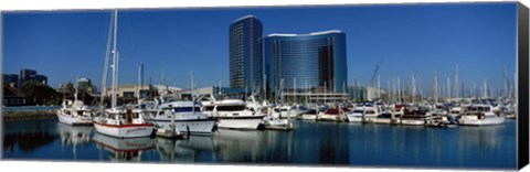 Framed Embarcadero Marina Hotel, San Diego, California, USA Print