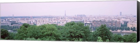 Framed High angle view of a city, Saint-Cloud, Paris, France Print