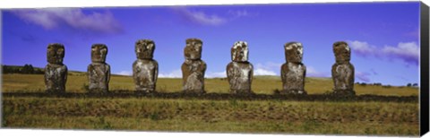 Framed Moai Easter Island Chile Print