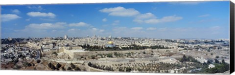 Framed Ariel View Of The Western Wall, Jerusalem, Israel Print