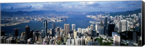 Framed Hong Kong with Cloudy Sky, China Print