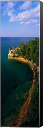 Framed Pictured Rocks National Lake Shore Lake Superior Upper Peninsula MI USA Print